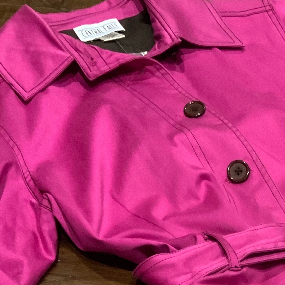 Jacket  pink, light weight.  Great with black pants & stilettos!!